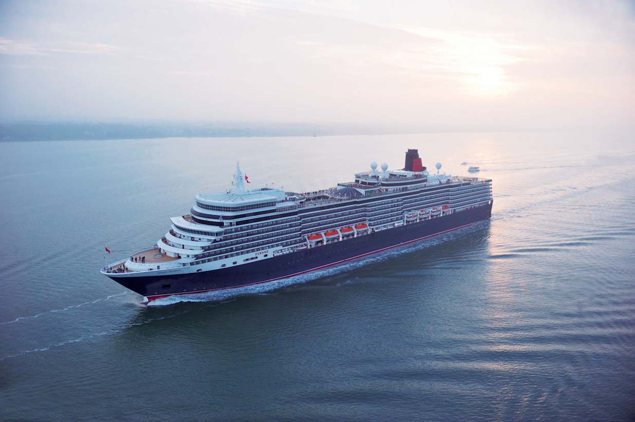 Queen Elizabeth at sea